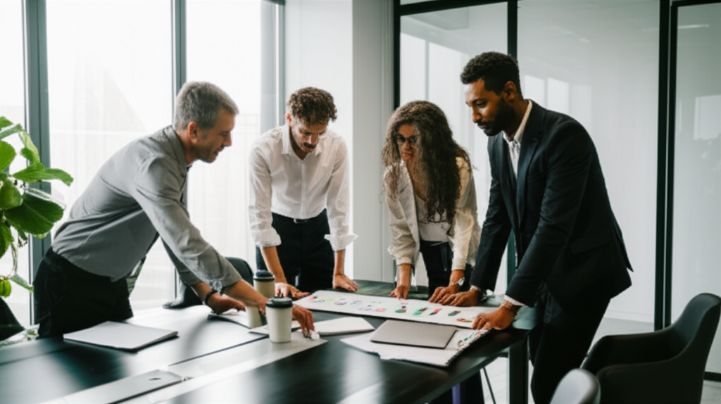 Our team collaborating on local SEO strategies